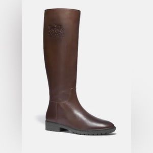 Coach Walnut Flynn Leather Boot